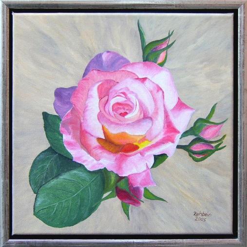 Rose - Acryl auf Leinwand, 30x30 cm, in Privatbesitz