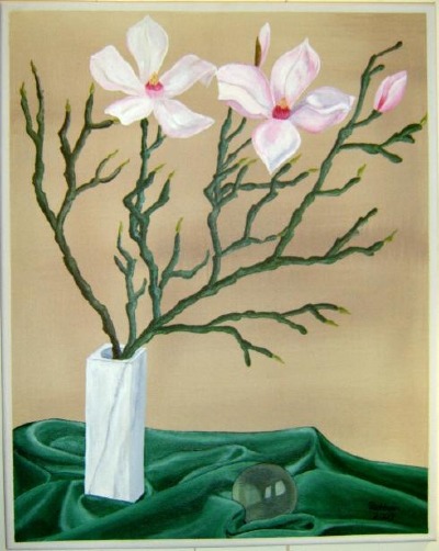Magnolien - Acryl auf Leinwand, 40x50 cm